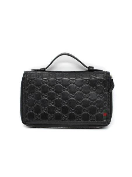 Gucci travel case in pelle guccissima